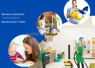 Des femmes polyvalentes ménage cuisine nounou