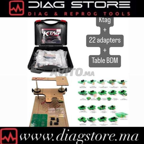 Ktag ET 22 adaptateurs et table BDM