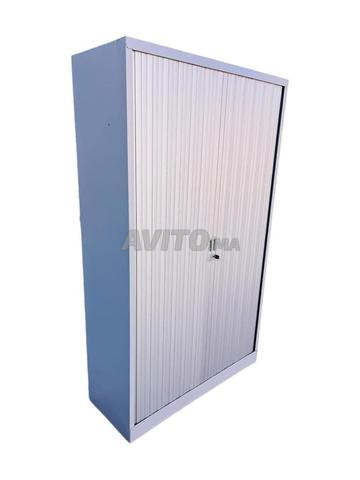 Armoire haute Marcadet gris 120x200cm monobloc - 2
