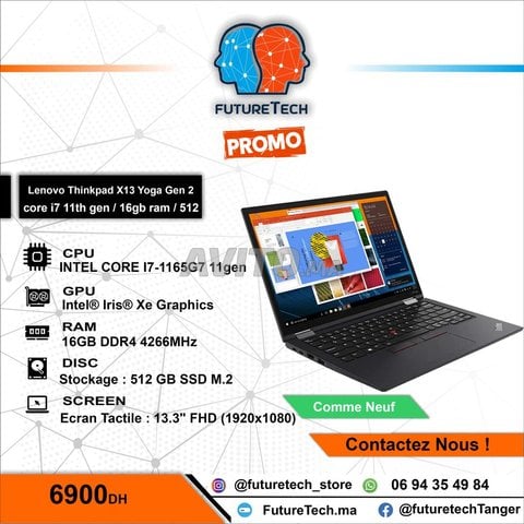 Lenovo Thinkpad X13Yoga Gen 2 i7 /16GB RAM/512 SSD