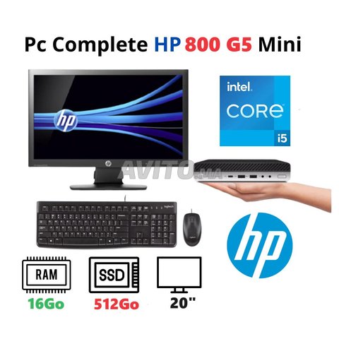 HP Core i5-9500 /16Go / 512Go SSD / HP 20″ Wifi