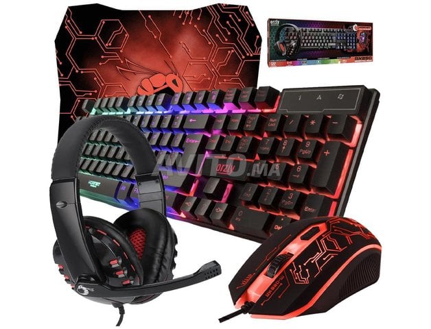 Pack de jeux - Casque Clavier souris et Tapis