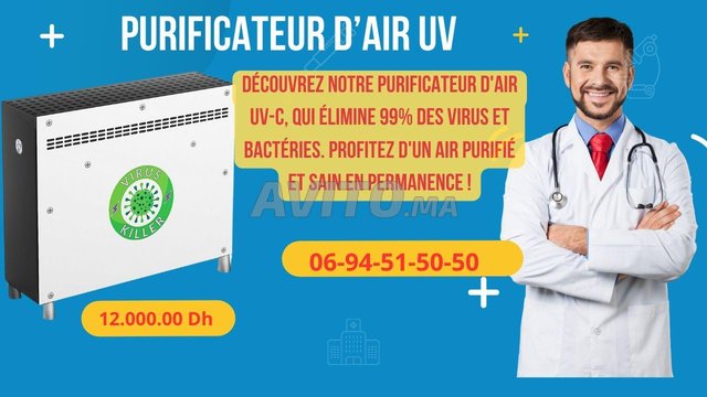Désinfecteur d'air virus et bactérie à 99.99/100