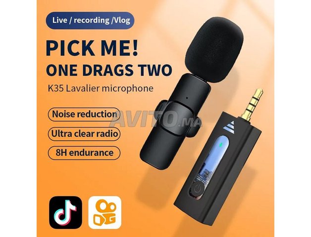 Microphone Lavalier à condensateur sans fil (Jack)