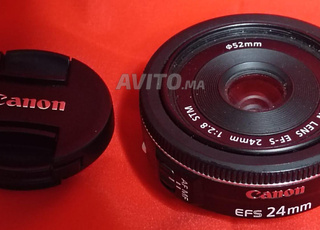 أبيع عدسة كانون 24 مم بحالة جيدة جدًا.