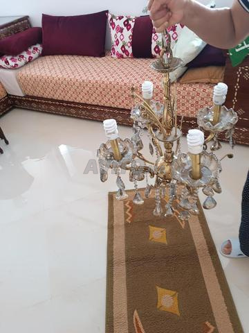 ثريا نحاسية مع مصباحين جداريين - 2