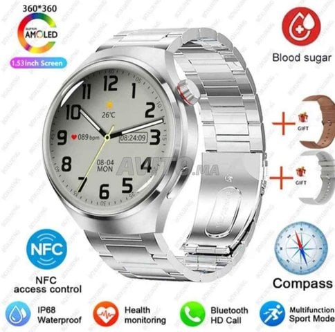 for huawei xiaomi nfc smart watch men watch 4 pro