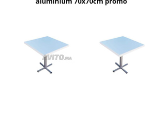 Lot de 2 tables restauration piètement aluminium