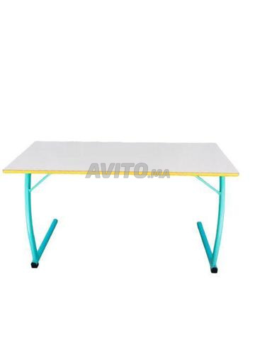 Lot 2 tables écolier en bois 130x50cm promo - 2