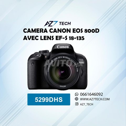 Camera Canon EOS 800D Avec Lens EF-S 18-135