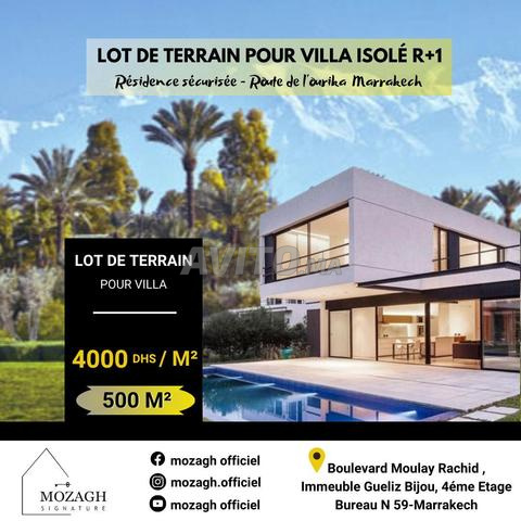 أرض 500 متر مربع معزولة لفيلا بدون مقابل