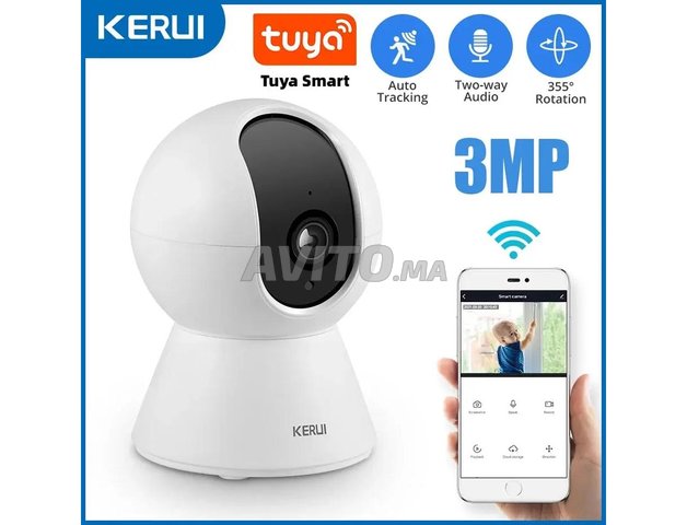 Kerui Caméra CCTV 3MP IP WiFi intelligente AI Tuya