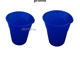 Lot 2 corbeille à papier bleu en PVC promo