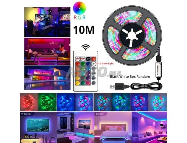 Bande lumineuse LED de 10M avec télécommande