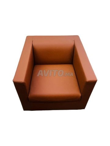 Fauteuil club Via Della Spiga cuir Marron Tabac 