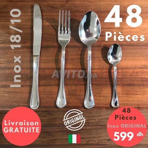 Ménagères 48 Pièces Couverts de Table Inox 18/10 