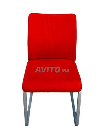 Lot 2 chaise visiteur Steelcase luge tissu rouge - 2