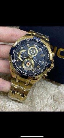 Casio Edifice Chronograph Gold Plated Black Avito.ma