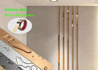 Bande Décorative En Acier effet miroir doré