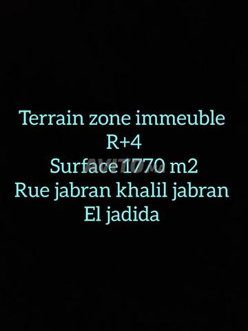 Terrain 1770 m2 Zone immeuble R 4 a jabran khalil 