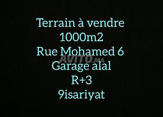 1000m2 Terrain R plus3 a rue Mohamed 6 trois face 