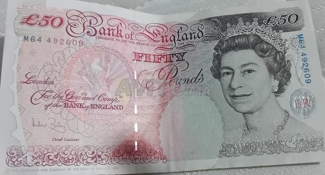 50 pounds livre sterling de 1994