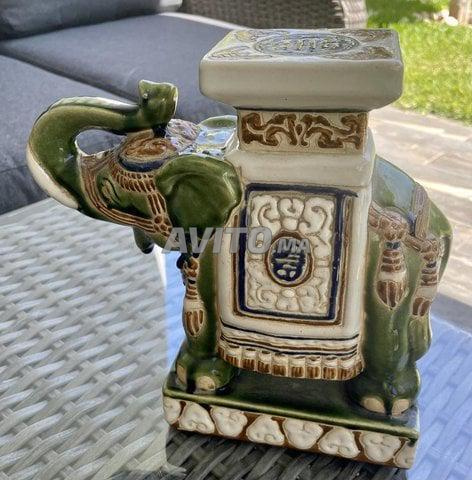 Magnifique éléphant porte plante vintage