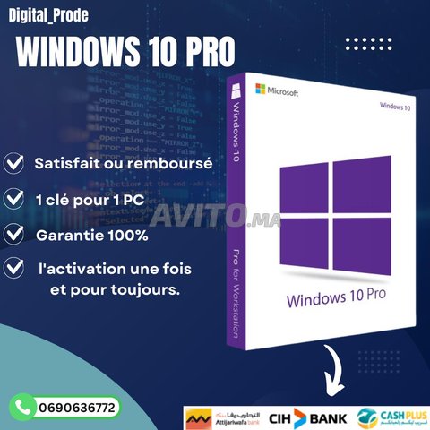 📢 Windows 11/10/8 Pro Clé License 1 PC 💻
