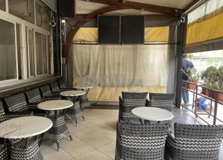 مقهى الشارع الرئيسي لحي الرحمة السكانية