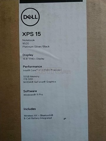 PC DELL XPS 15 professional 