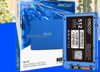 OSCOO 512Gb Disque Dur 2.5 SSD SATA Blue