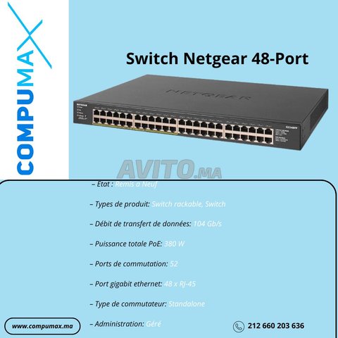 48-Port Gigabit Ethernet  Switch 380 W