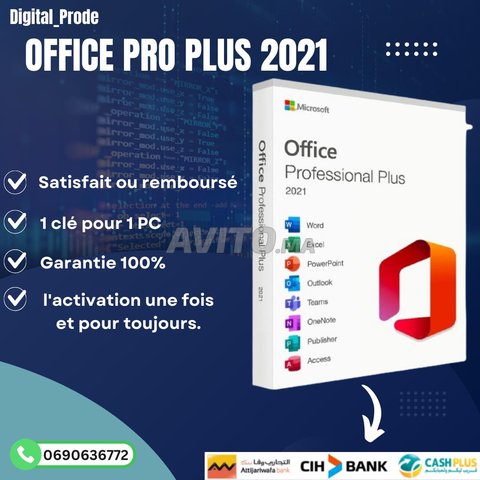 Office 2021 Pro Plus 1 PC Clé License / 5 PC / MAC