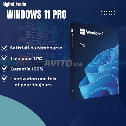 Windows 11/10/8 Pro 1 PC / 5 PC Clé License 💻