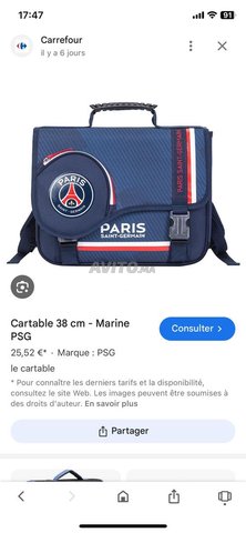 Cartable psg carrefour hotsell