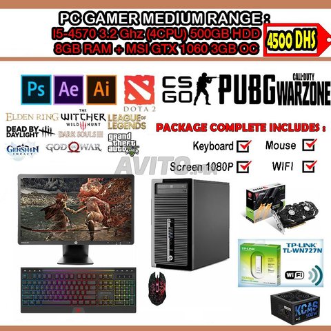 PC GAMER I5-4570 8GB RAM GTX 1060 OC