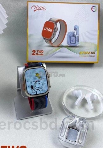 Smart Watch D100 Ultra est des airpods Gadgets a Casablanca Avito.ma