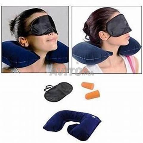Kit voyage oreiller Coussin Masque yeux Bouchons - 2