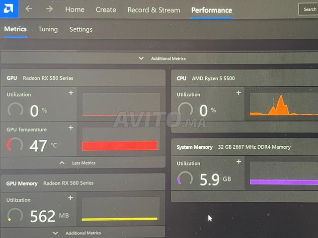 PC Gamer Ryzen 5 5500/RX580 8GB/32GB RAM/512GB SSD