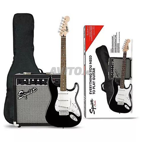 guitar électrique pack, fender squier stratocatser