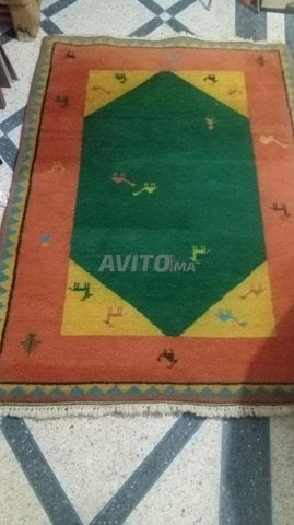 TAPIS TURC VERT STYLE ANCIEN