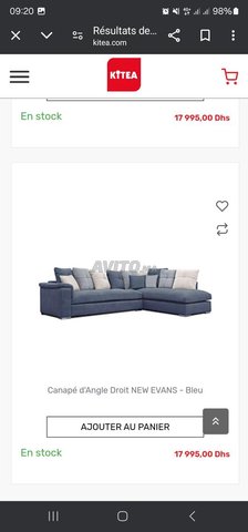 Canapé d'angle à vendre