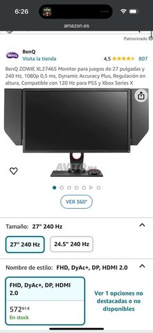 Benq 240hz 27’ Gaming Monitor