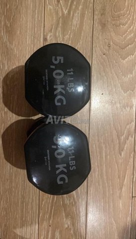  D'HALTÈRES FITNESS 5 KG - NOIR X2