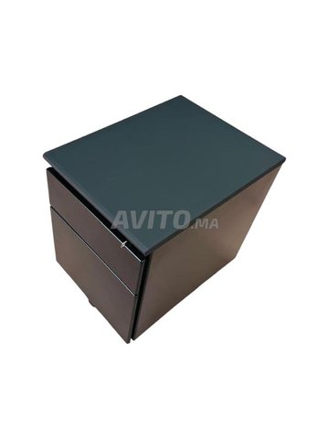 Caisson bas roulette Steelcase noir top similicuir
