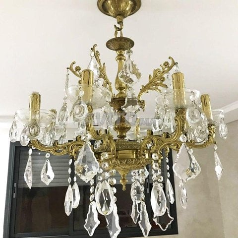  LUSTRE CRISTAL À 8 LAMPES