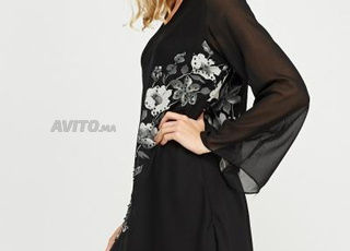 MINI ROBE A FLEUR TRANSPARENTE IMPRIMÉ