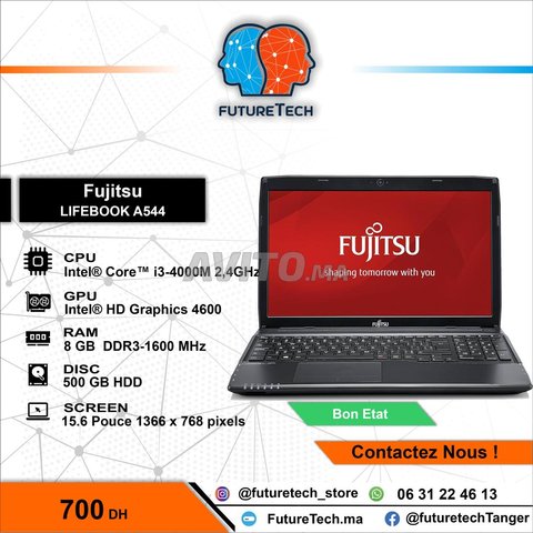 Fujitsu LifeBook A544 i3 4th Sans batterie 