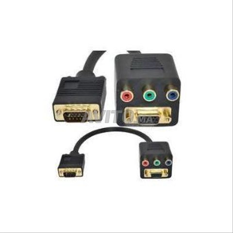 Câble adaptateur VGA mâle vers VGA RCA RGB