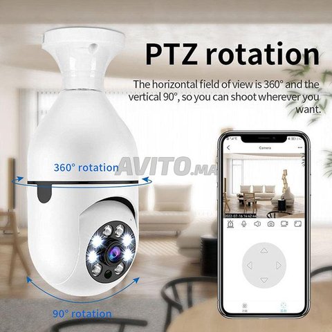 Caméra surveillance ampoule 360° WiFi -